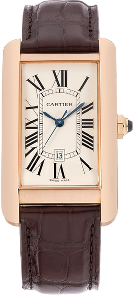 Cartier Tank Americaine Watches Mens Flinque Silver Self winding Automatic W2609156 Watch