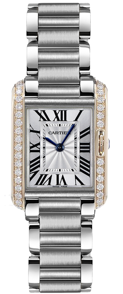 Cartier Tank Anglaise Watches Ladies Silver 
Battery Operated Quartz W3TA0002 Watch