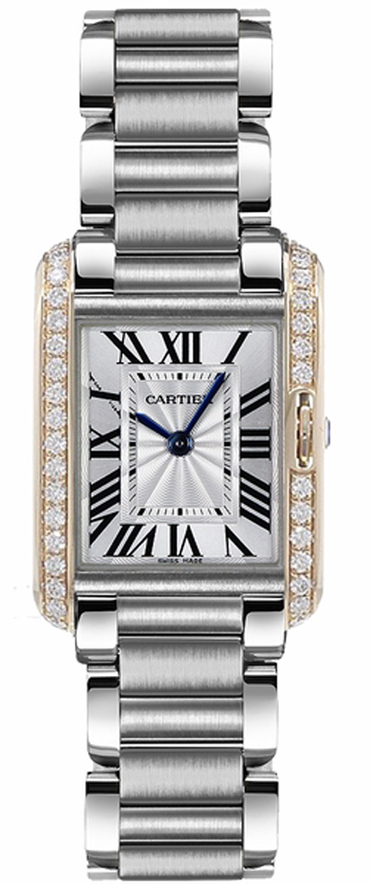 Cartier Tank Anglaise Watches Ladies Silver Battery Operated Quartz W3TA0003 Watch