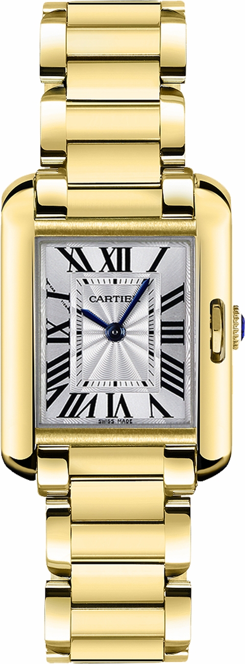 Cartier Tank Anglaise Watches Ladies Lacquered Silver Battery Operated Quartz W5310014 Watch