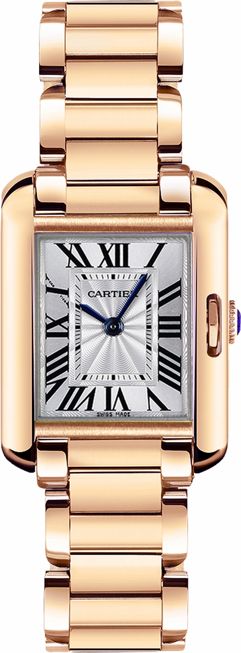 Cartier Tank Anglaise Watches Ladies Roman Numeral Flinque Silver Battery Operated Quartz W5310041 Watch