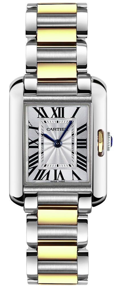 Cartier Tank Anglaise Watches Ladies Silver
Battery Operated Quartz W5310046 Watch