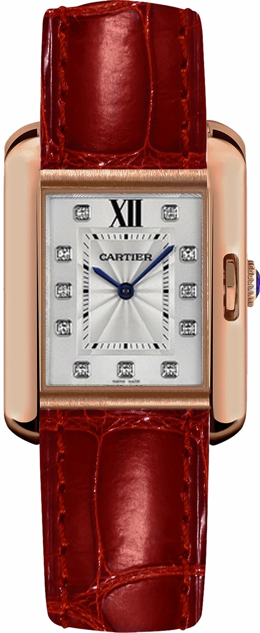 Cartier Tank Anglaise Watches Ladies Silver 
Battery Operated Quartz WJTA0007 Watch