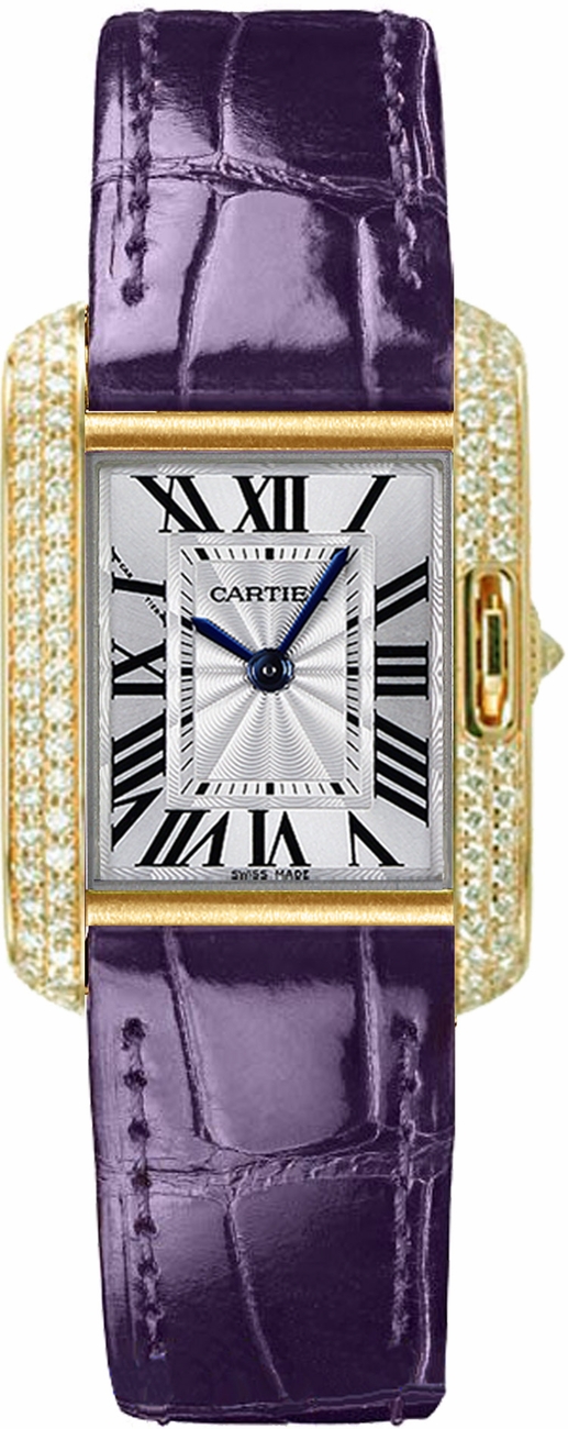 Cartier Tank Anglaise Watches Flinque Silver Battery Operated Quartz WT100014 Watch