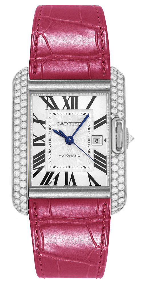 Cartier Tank Anglaise Watches  Flinque Silver Self winding Automatic WT100018 Watch