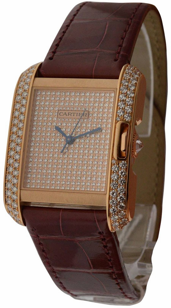 Cartier Tank Anglaise Watches  Rose Gold Self winding Automatic WT100019 Watch
