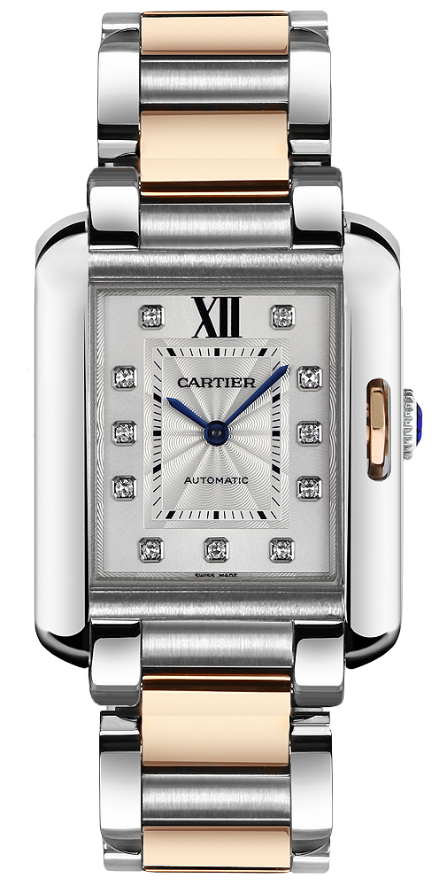 Cartier Tank Anglaise Watches Ladies Silver Self winding Automatic WT100025 Watch