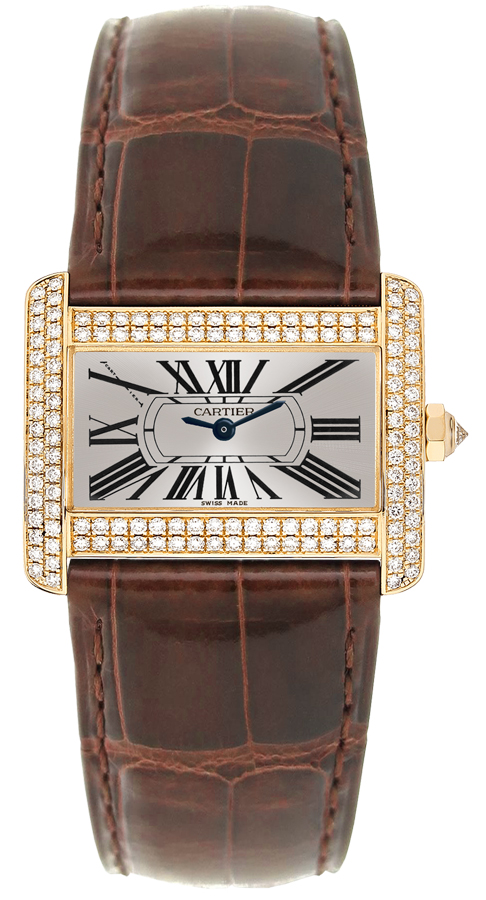 Cartier Tank Divan Watches Ladies Silver Battery Operated Quartz WA301071 Watch