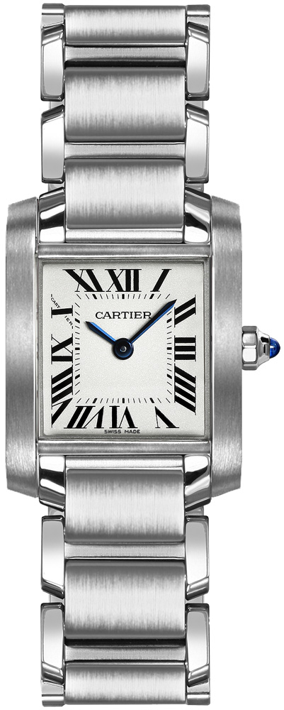 Cartier Tank Francaise Watches Ladies Grained Silver Battery Operated Quartz W51008Q3 Watch