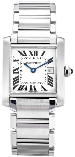 Cartier Tank Francaise Watches Ladies Silver Battery Operated Quartz W51011Q3 Watch