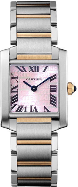 Cartier Tank Francaise Watches Ladies Pink Battery Operated Quartz W51036Q4 Watch