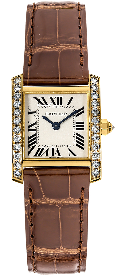 Cartier Tank Francaise Watches Ladies Silver Battery Operated Quartz WE100131-BRN Watch