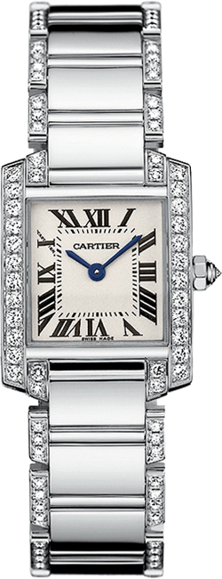 Cartier Tank Francaise Watches Ladies Black Battery Operated Quartz WE1002SF Watch