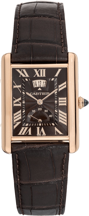 Cartier Tank Louis Watches Mens Brown Manual Winding W1560002 Watch