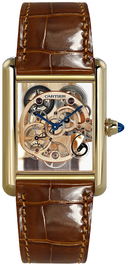 Cartier Tank Louis Watches Mens Skeleton Manual Winding WHTA0002 Watch