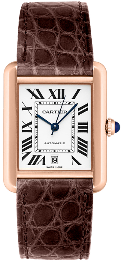 Cartier Tank Solo Watches UNISEX Opaline Silver Self winding Automatic W5200026 Watch