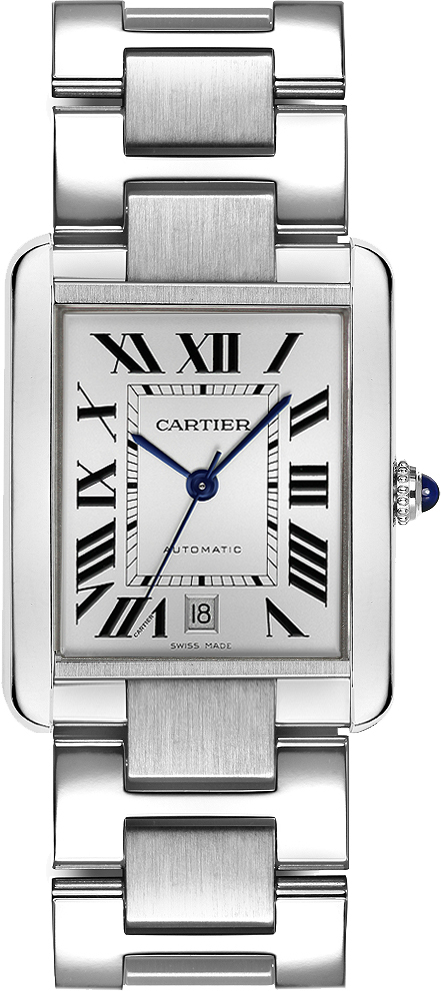 Cartier Tank Solo Watches Mens Silver Self winding Automatic W5200028 Watch