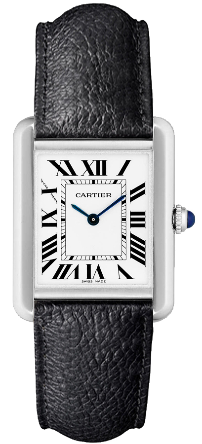 Cartier Tank Solo Watches Ladies Opaline Silver Battery Operated Quartz WSTA0030 Watch