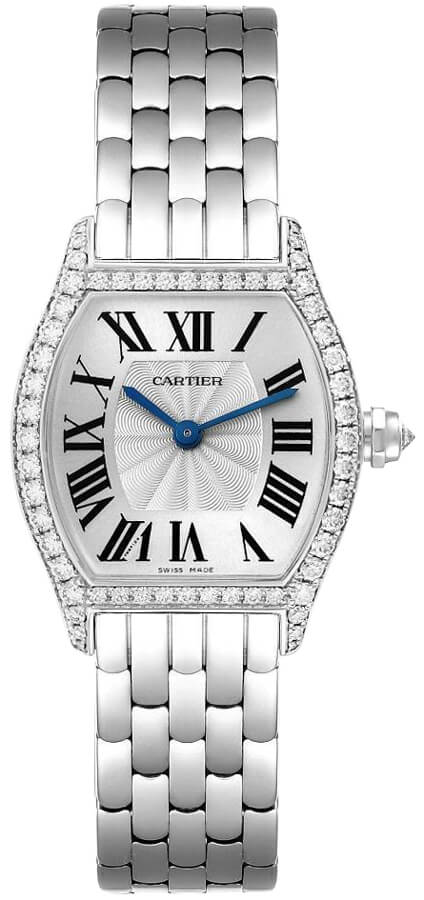 Cartier Tortue Watches Ladies Silver Flinque Manual Winding WA501011 Watch