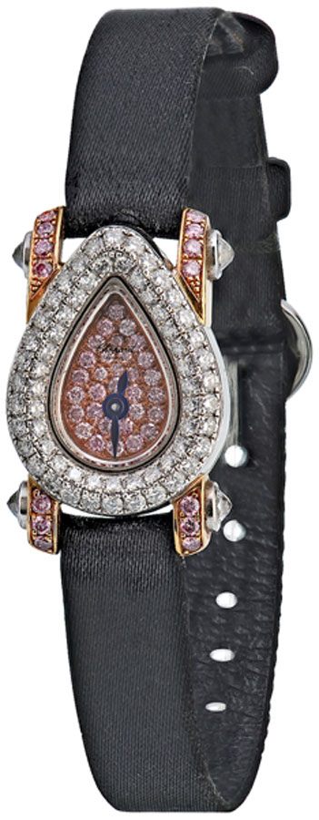 Chopard Rare Watches Watches Ladies Pink Diamond Pave Battery Operated Quartz 136665-9001 Watch