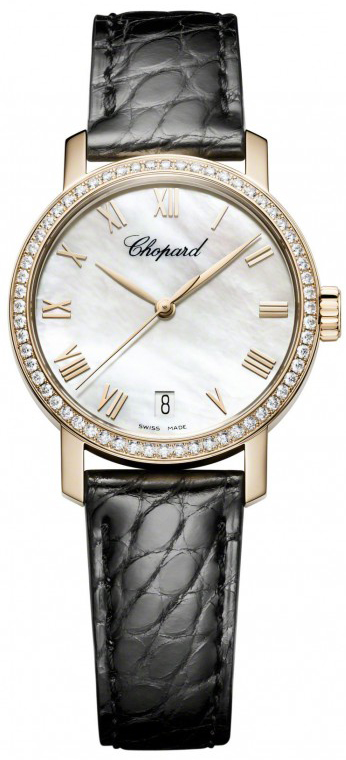 Chopard Classic Watches Ladies Pearl White Self winding Automatic 134200-5001 Watch