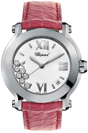 Chopard Happy Diamonds Watches Ladies White Battery Operated Quartz 278475-3001-PNK Watch
