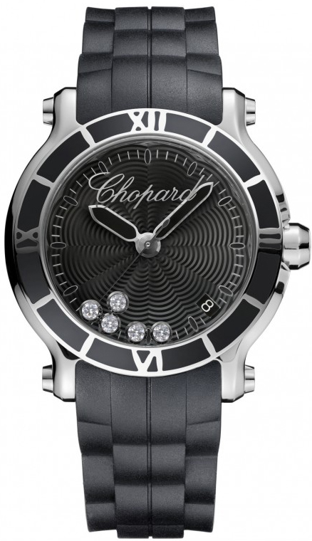 Chopard Happy Diamonds Watches Ladies Black Battery Operated Quartz 278551-3002 Watch
