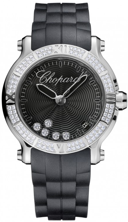 Chopard Happy Diamonds Watches Ladies Black Battery Operated Quartz 278551-3004 Watch