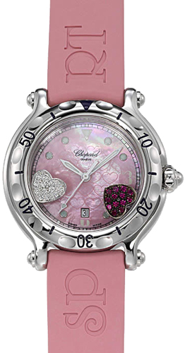 Chopard Happy Diamonds Watches Ladies Pink Battery Operated Quartz 278951-3001 Watch