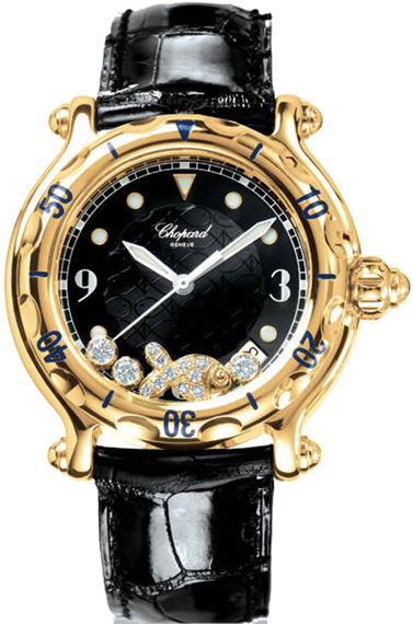 Chopard Happy Diamonds Watches Ladies Black Battery Operated Quartz 283528-0001 Watch