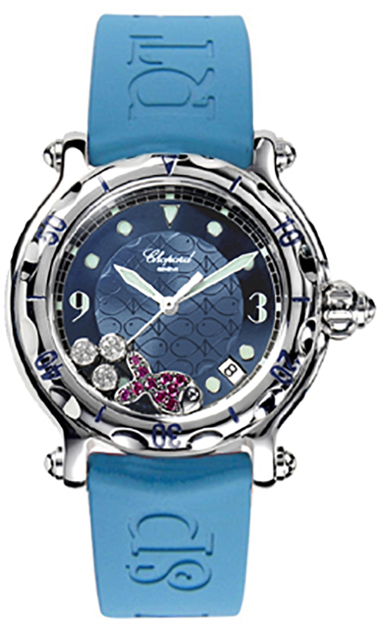 Chopard Happy Diamonds Watches Ladies Blue Battery Operated Quartz 288347-3011-BLURT Watch