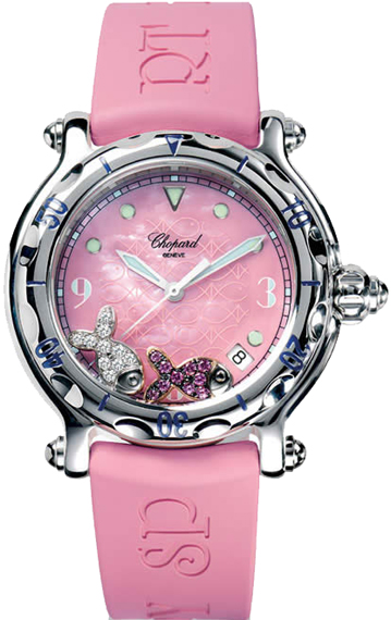 Chopard Happy Diamonds Watches Ladies Pink Battery Operated Quartz 288347-3013 Watch