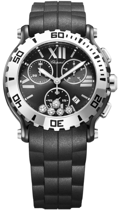 Chopard Happy Diamonds Watches Ladies Black Battery Operated Quartz 288515-9005 Watch