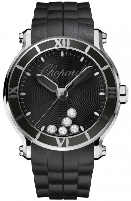 Chopard Happy Diamonds Watches Ladies Black Battery Operated Quartz 288525-3005 Watch