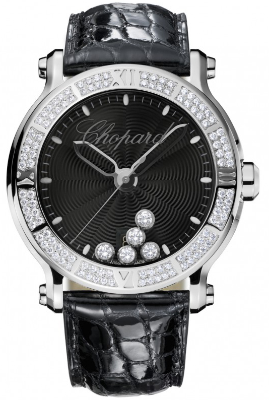 Chopard Happy Diamonds Watches Ladies Black Battery Operated Quartz 288525-3006 Watch