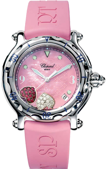 Chopard Happy Diamonds Watches Ladies Pink Battery Operated Quartz 288950-3001-PNKRT Watch