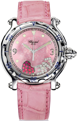 Chopard Happy Diamonds Watches Ladies Pink Battery Operated Quartz 288950-3002 Watch