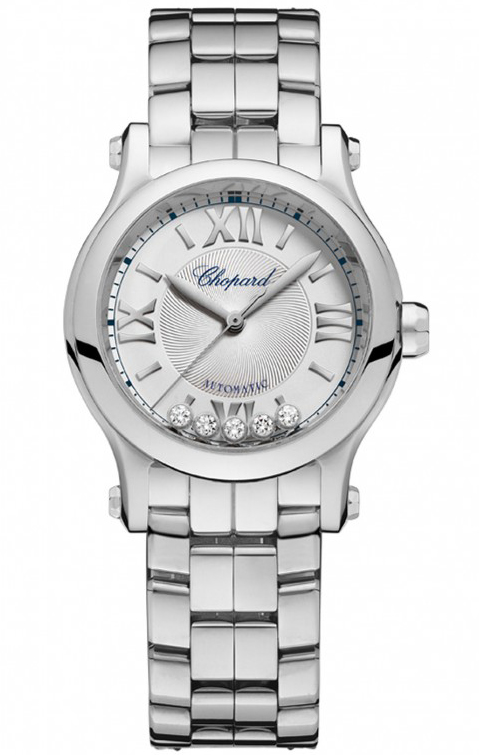 Chopard Happy Diamonds Watches Ladies Silver Self winding Automatic 278573-3002 Watch