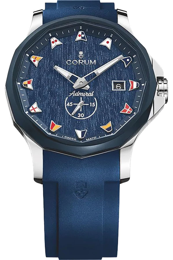 Corum Admiral Watches Mens Blue Wooden Self winding Automatic 39510122-F373-WB12 Watch