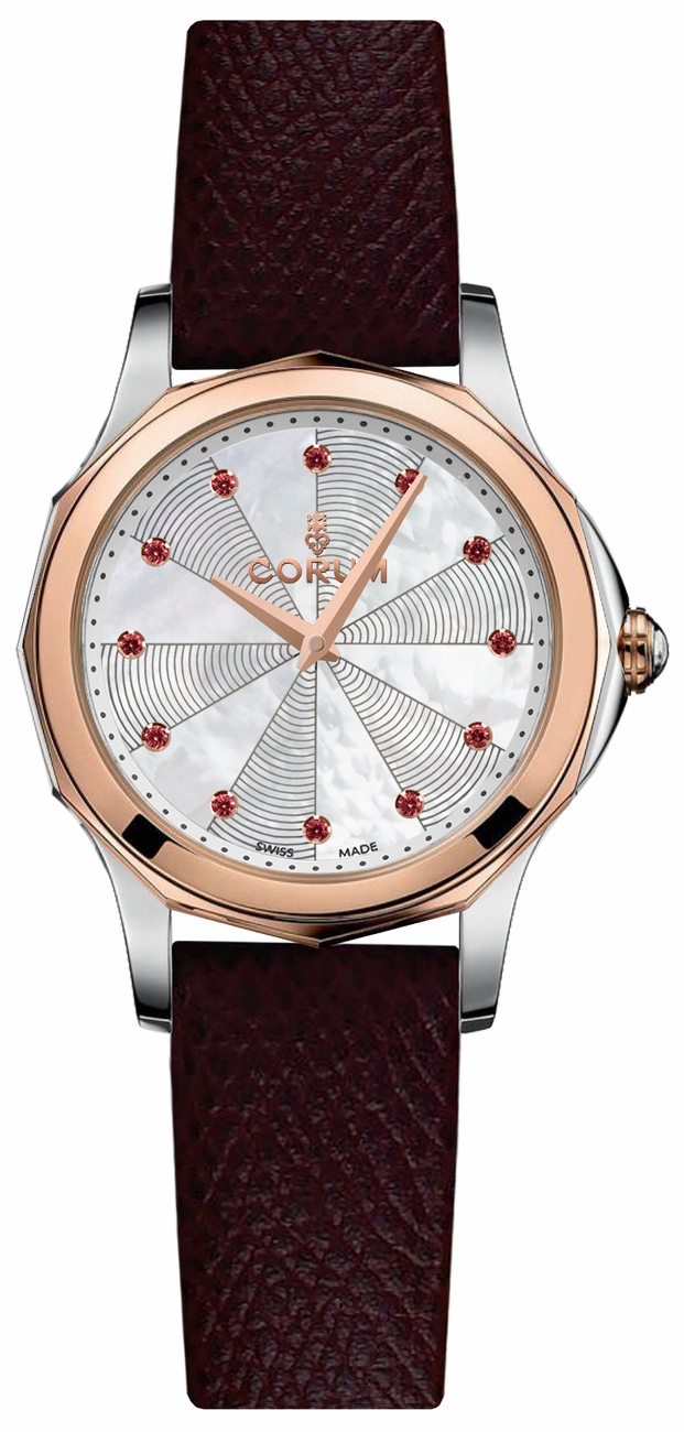 Corum Admiral Watches Ladies White Mother of Pearl Battery Operated Quartz A020-04147 Watch