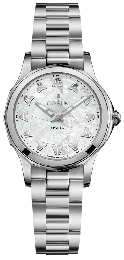 Corum Admiral Watches Ladies White Mother of Pearl Marquetry Self winding Automatic 40010020-V200-MN02 Watch