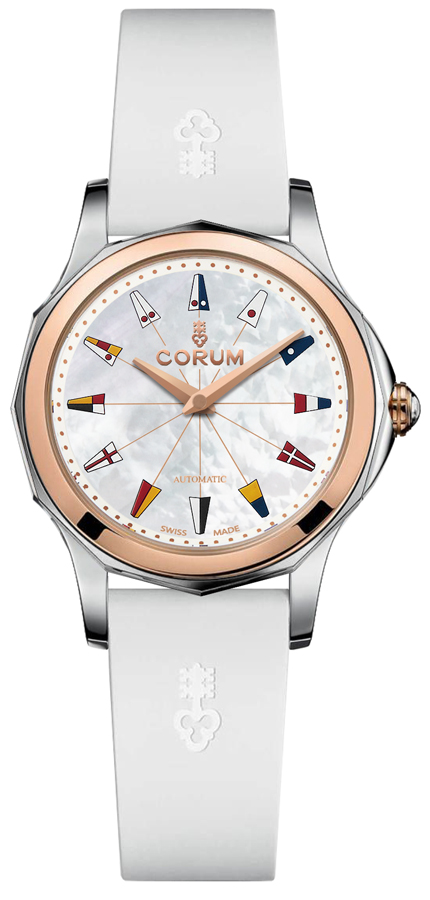 Corum Admiral Watches Ladies White Mother of Pearl Self winding Automatic 40010024-0379-PN13 Watch