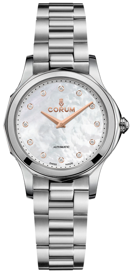 Corum Admiral Watches Ladies White Mother of Pearl Self winding Automatic A400-04024 Watch
