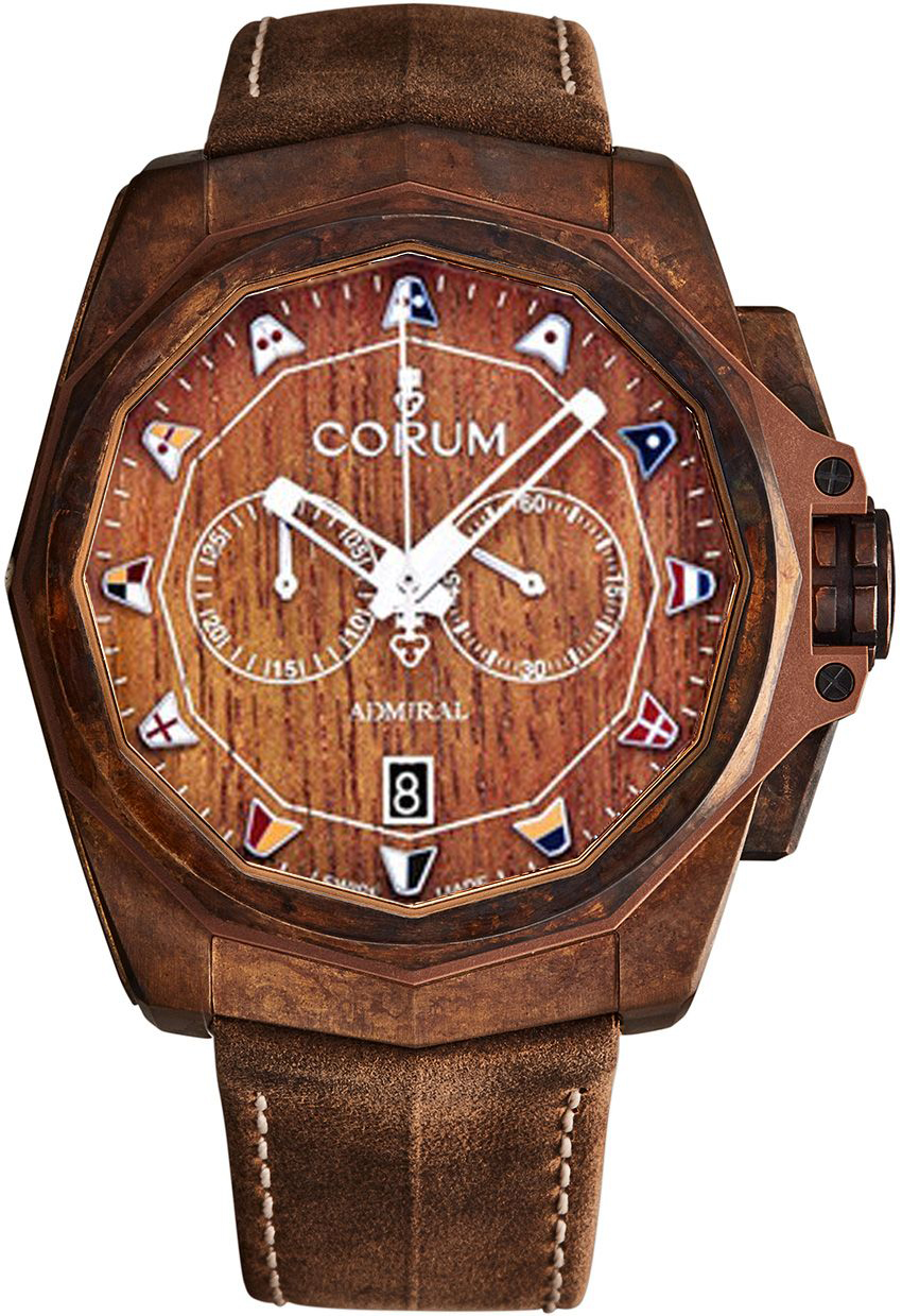 Corum Admiral Watches Mens Brown Wood Self winding Automatic 11620053-0F62-AW01 Watch