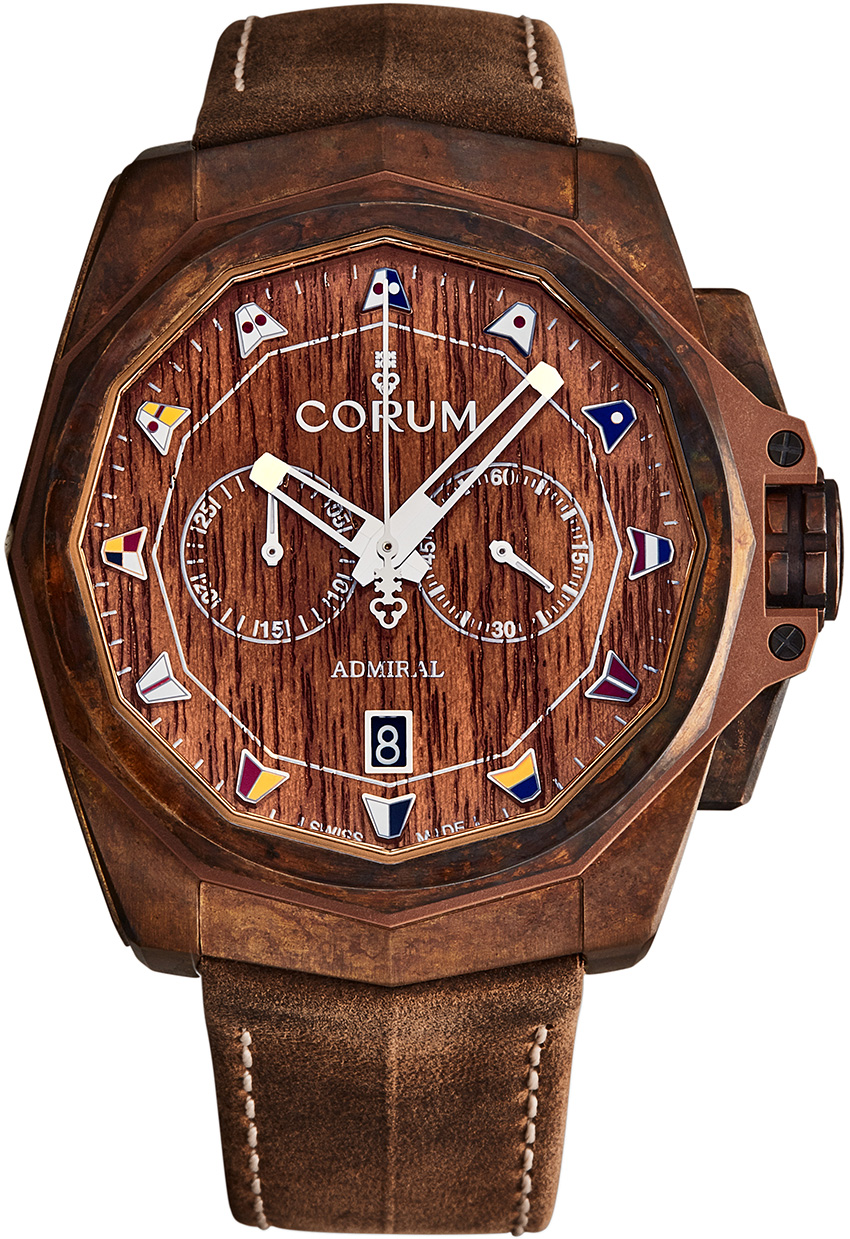 Corum Admiral Watches Mens Brown Wood Self winding Automatic 11620053-0F62-AW91 Watch