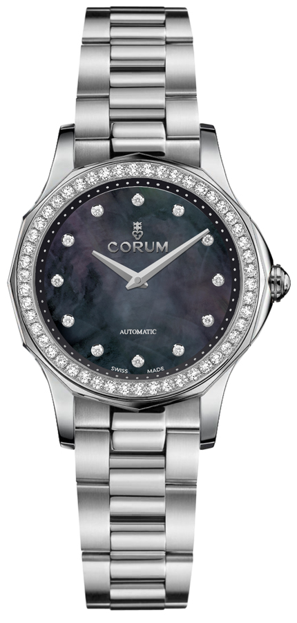 Corum Admiral Watches Ladies Black Mother of Pearl Self winding Automatic 40010047-V200-PN11 Watch