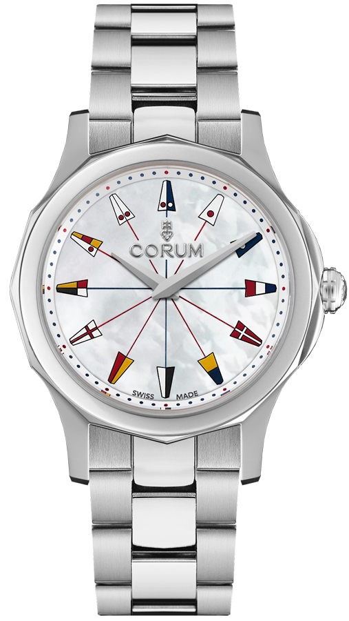 Corum Admiral Watches Unisex White Mother of Pearl Battery Operated Quartz 02020120-V200-PN22 Watch