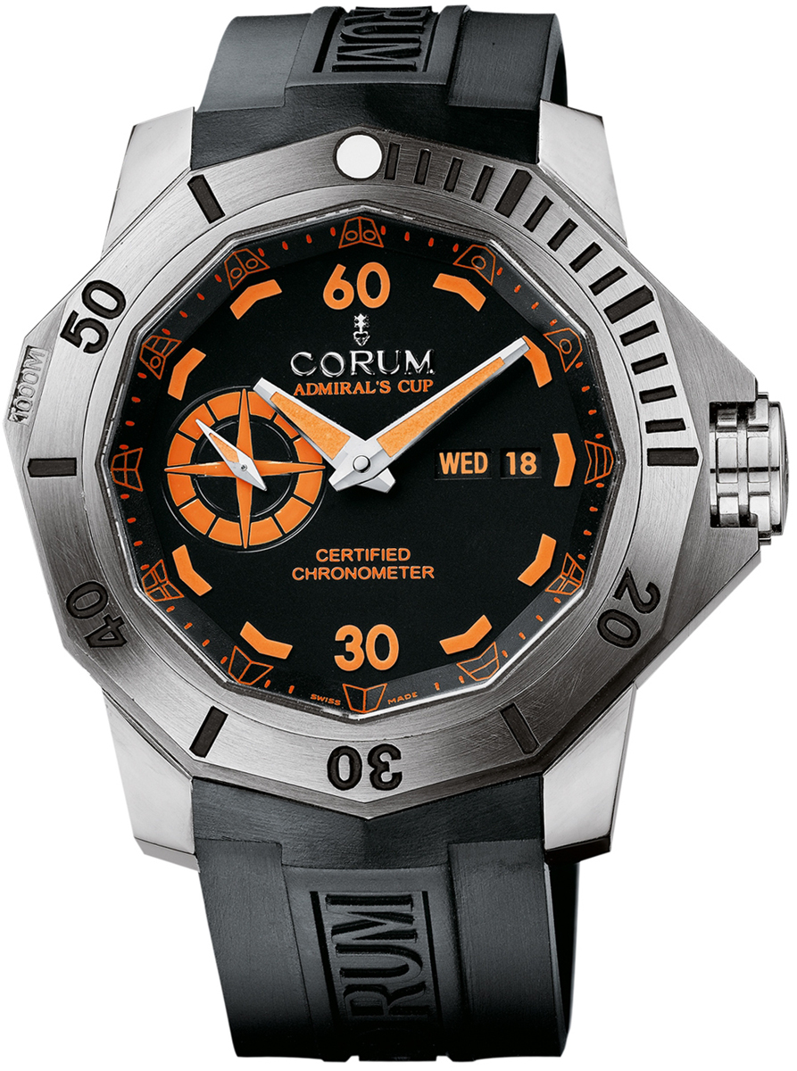 Corum Admiral Watches Mens Black Self winding Automatic Chronometer 94795004-0371-AN15 Watch