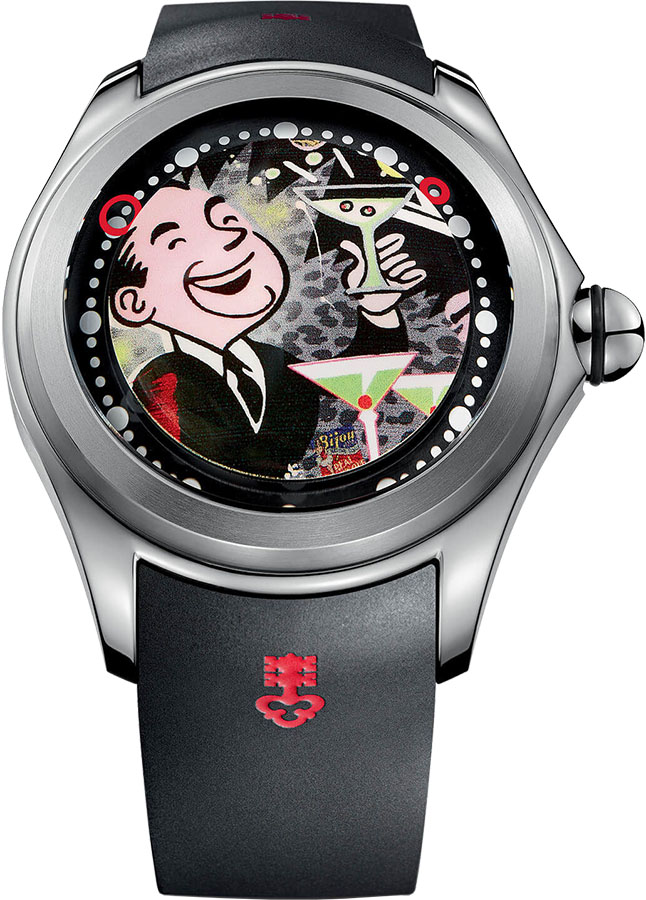 Corum Bubble Watches Mens Black Self winding Automatic 39010104-0371-PO01 Watch