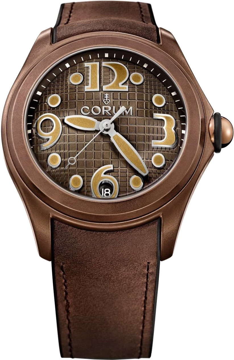 Corum Bubble Watches Mens Guilloche Brown Self winding Automatic 08230198-0062-FG30 Watch